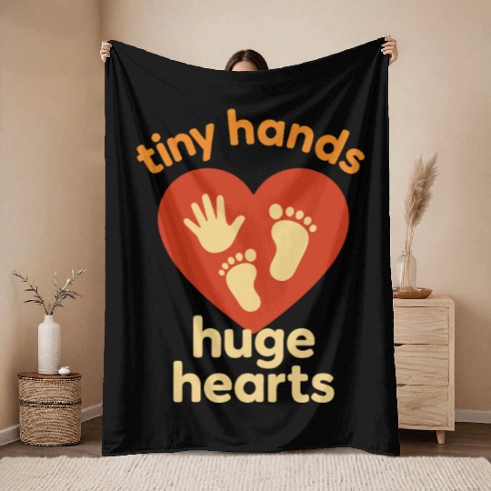 NICU Sibling Preemie Big Brother Big Sister Throw Blankets