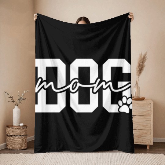 Dog Mom Cool Dog Moms Club Throw Blankets