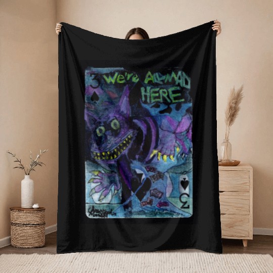 Alice in Wonderland Throw Blankets