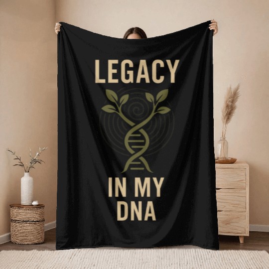 Genealogy Life Family Roots History Hunter Throw Blankets