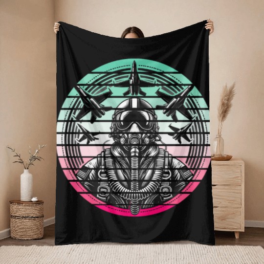 Jet Pilot - Air Force Throw Blankets