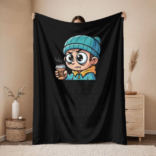 Coffee because adulting is hard Throw Blankets