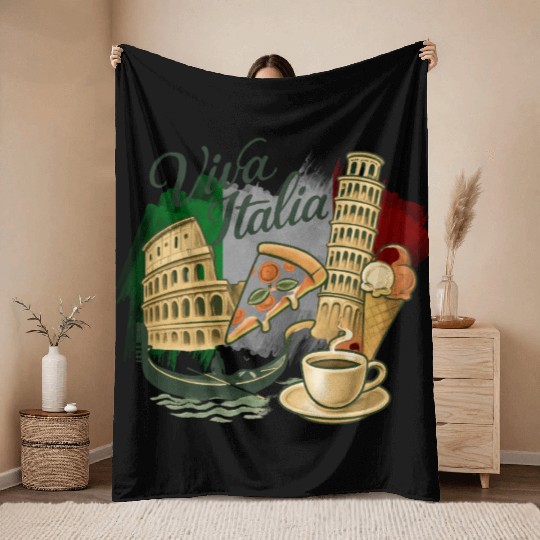 Viva Italia - Italian Culture Design Throw Blankets