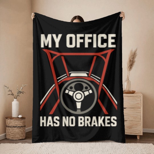 Sprint Car Racing Dirt Track Speed Oval Race Throw Blankets