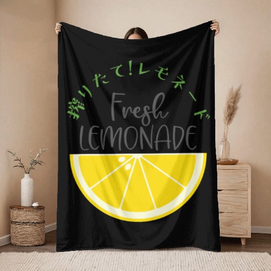 Fresh Lemonade Lemon Slice Throw Blankets