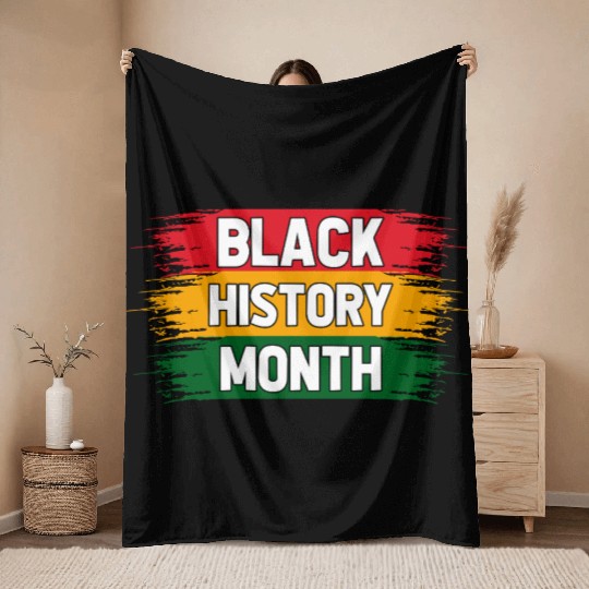 Black History Month Throw Blankets