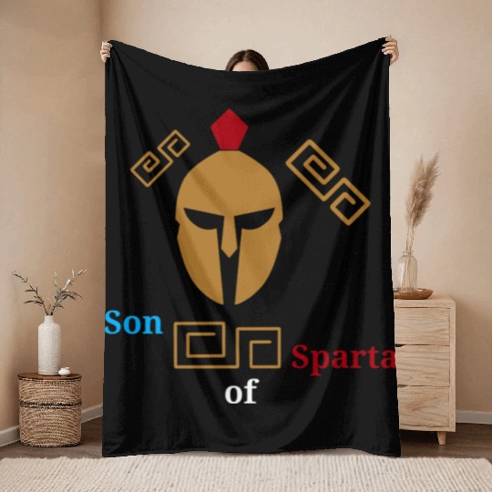Son Of Sparta Throw Blankets