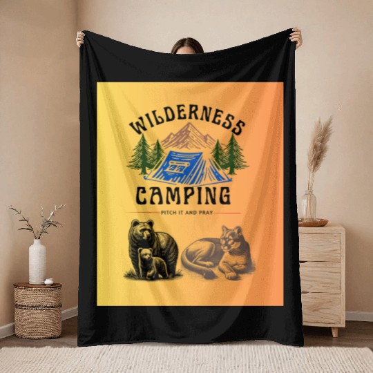 Wilderness Camping – Pitch It and Pray Throw Blankets