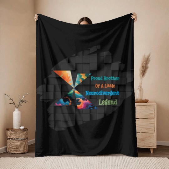 Neurodivergent Legend Throw Blankets