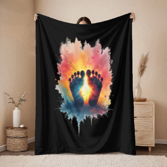 Barefoot Bliss Throw Blankets