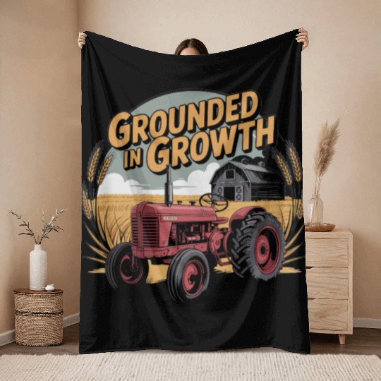 Grounded in Growth Throw Blankets