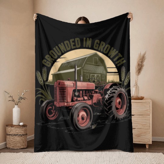 Grounded in Growth Throw Blankets
