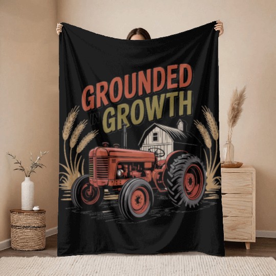 Grounded in Growth Throw Blankets