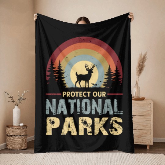 Protect our national parks Throw Blankets