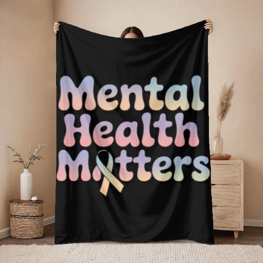 Mental Health Matters – Awareness & Support Throw Blankets
