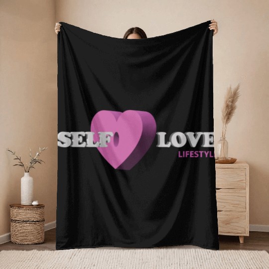 3D Self Love Throw Blankets