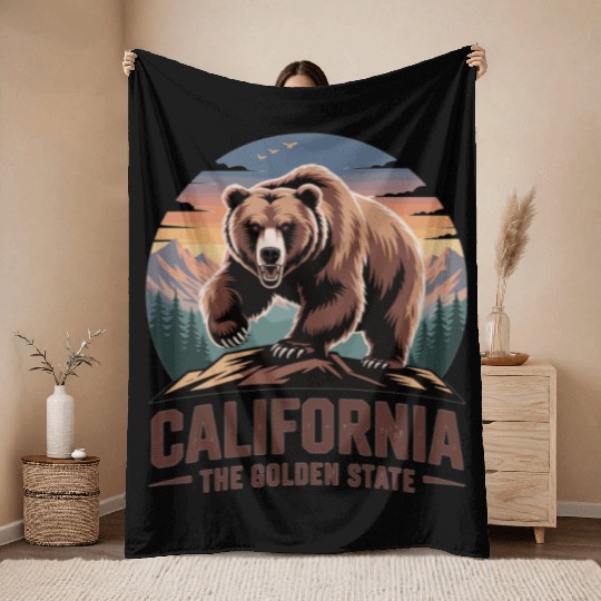 Grizzly Power USA Throw Blankets