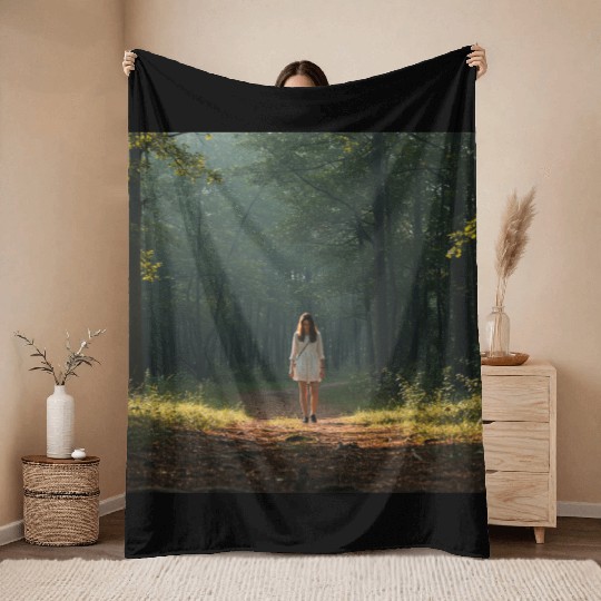 Enchanted Forest Mystique Throw Blankets