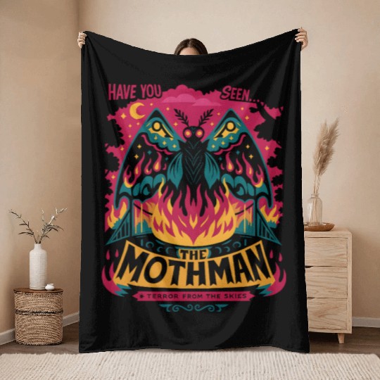 Mothman Black Bridge Have You Seen The Throw Blankets