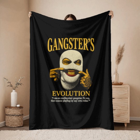 Gangster’s Evolution – Streetwear Statement Throw Blankets