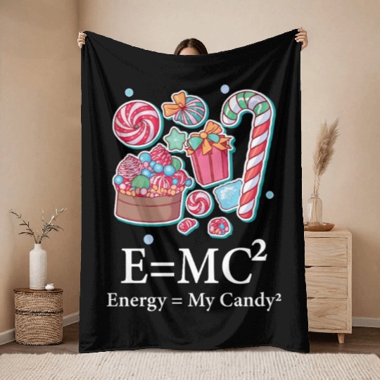 Funny Candy Lover Math Teacher Lollipops Candy Throw Blankets