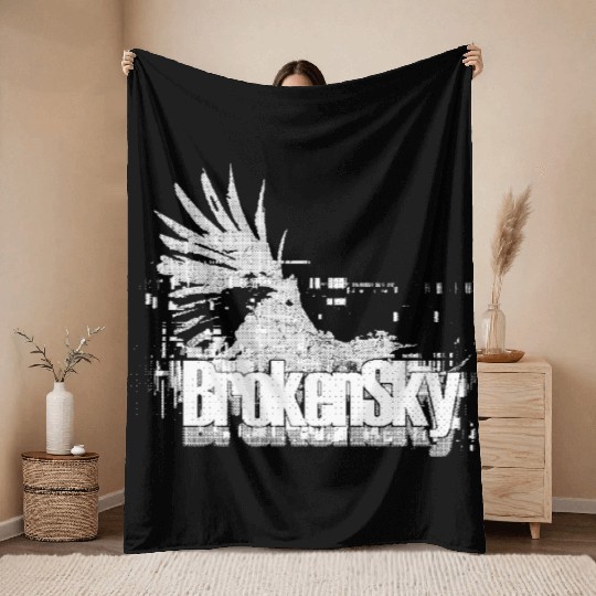 Vibrant Fireworks Night Skyline Throw Blankets