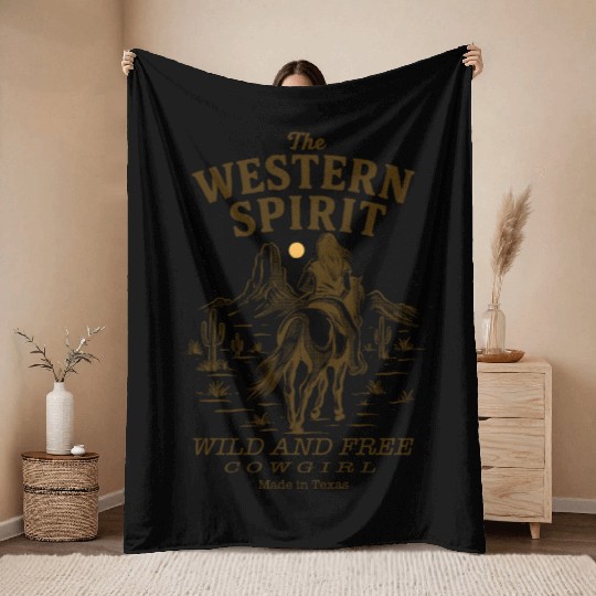 The Western Spirit Throw Blankets