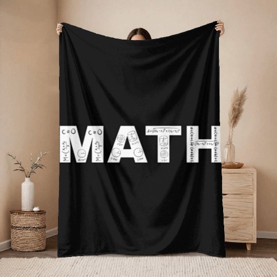 MATH – Filled with Formulas & Geometry Throw Blankets