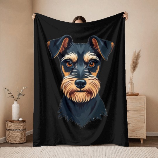 “Miniature Schnauzer” – Bold & Beautiful Dogs Throw Blankets