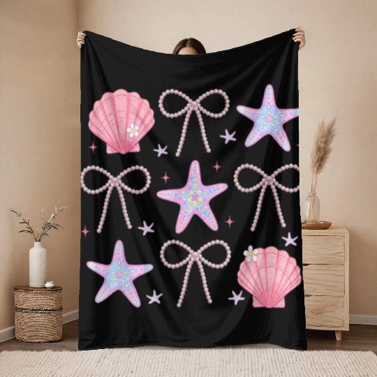 Under the Sea Sparkle Throw Blankets