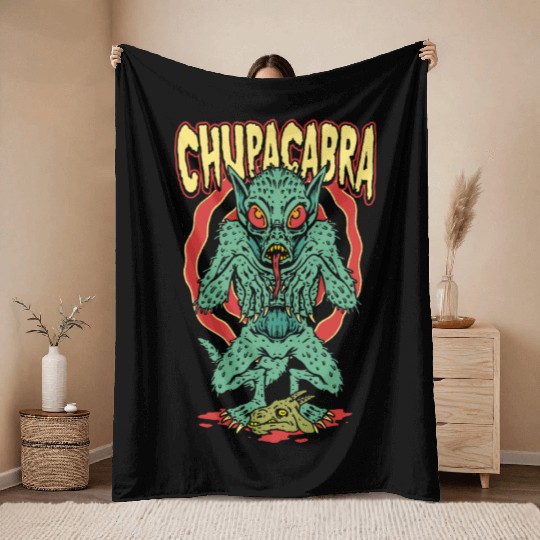 CHUPACABRA – Cryptid Monster Horror Throw Blankets