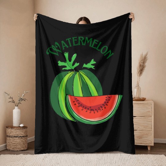 Watermelon Sweet Summer Vibes Throw Blankets