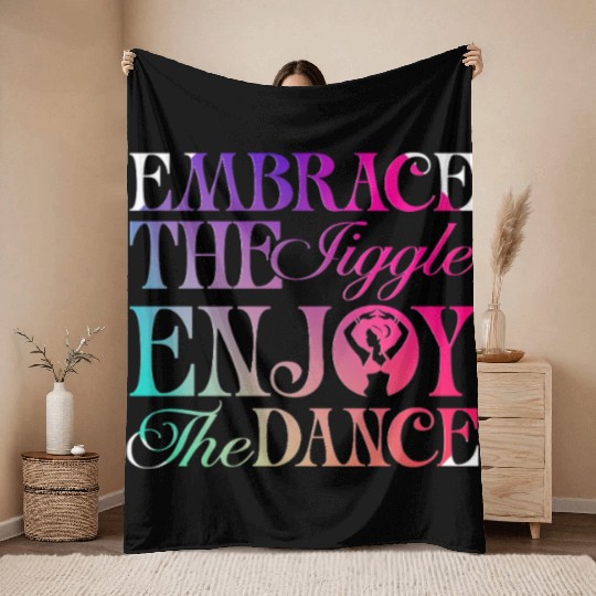 Belly Dancing Persian Dancer Embrace The Jiggle Throw Blankets