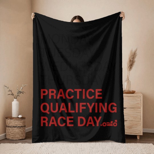 monday tuesday wednesday thursday practice qual Throw Blankets