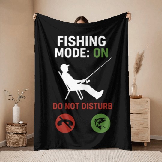 Fishing Mode Activated Throw Blankets