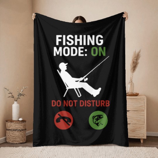 Fishing Mode Activated Throw Blankets