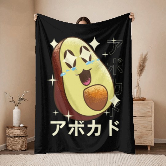 Sparkling Avocado Joy Throw Blankets