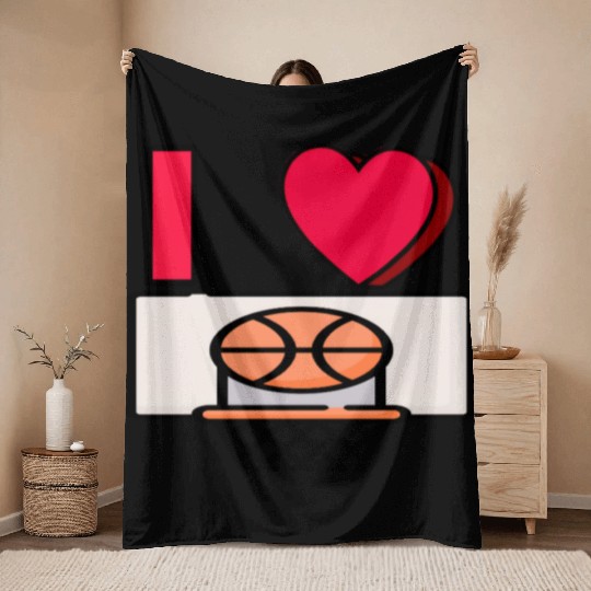 I LOVE BASKETBALL #2 Throw Blankets