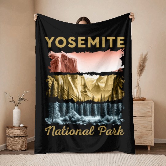 Yosemite National Park Throw Blankets