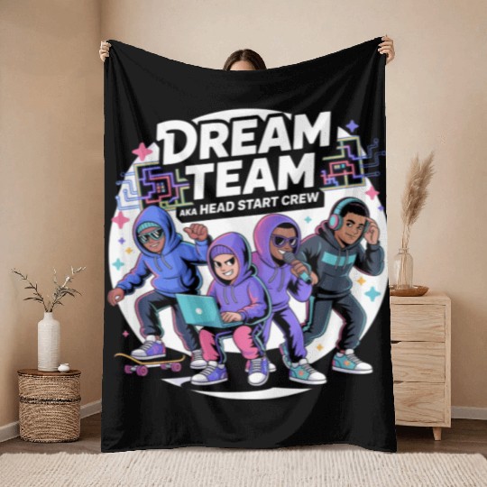 Dream Team Vibes: Head Start Crew Edition Throw Blankets
