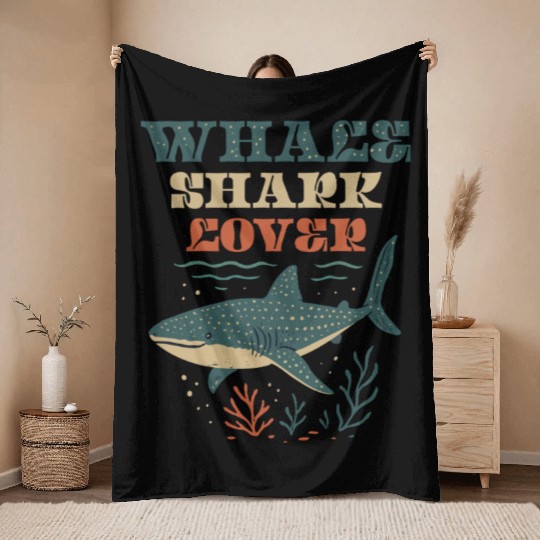 Whale Shark Lover Throw Blankets