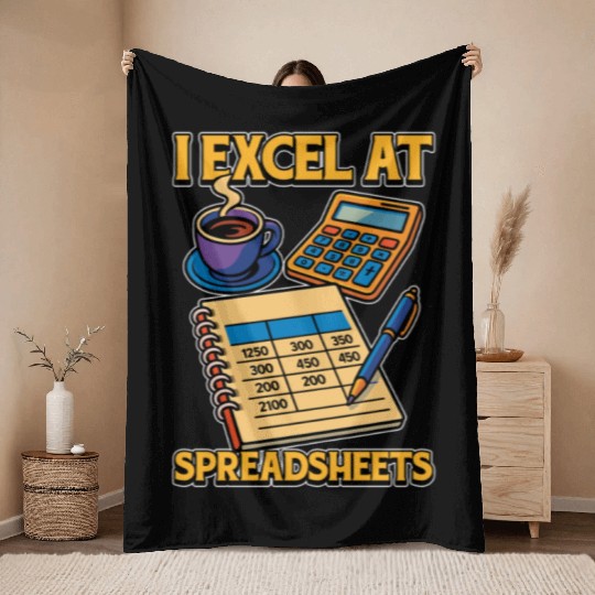 Accounting I Excel At Spreadsheets Bookkeeper Throw Blankets