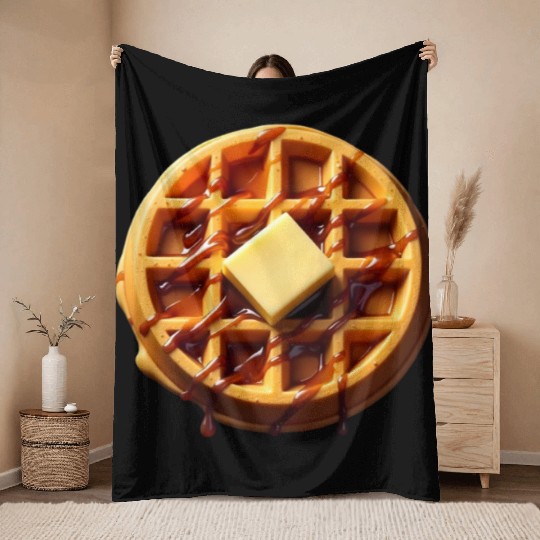 Waffle Funny Lazy Easy Halloween Costume Throw Blankets