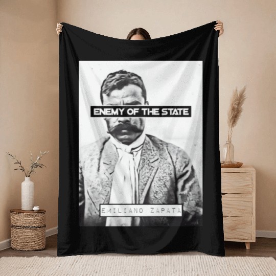 Emiliano Zapata (EOTS) (B&W) Throw Blankets