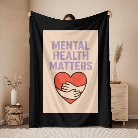 Mental Health Matters – Soft Pastel Self-Care Throw Blankets