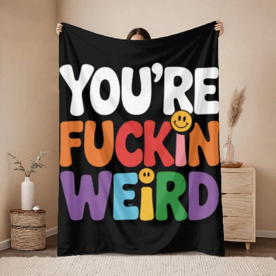 Colorful Affirmation Statement Throw Blankets