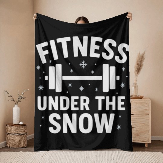 Fitness Under the Snow Winter Throw Blankets
