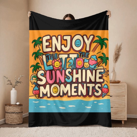 Sun-Thill Summer Vibes Throw Blankets
