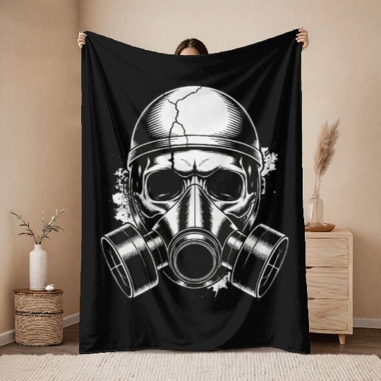 Toxic Skull – Apocalypse Style Throw Blankets