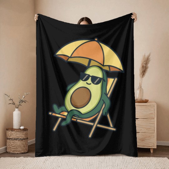 Chill Avocado with Sunshade Throw Blankets